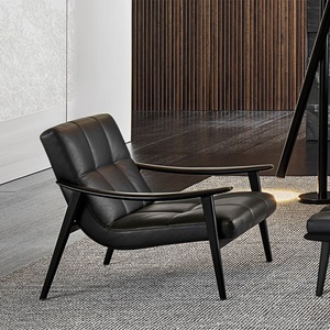 Chaise d'appoint en bois massif salon style moderne design d'intérieur chaises d'appoint nordiques meubles personnalisation de sortie d'usine - Product Image 6