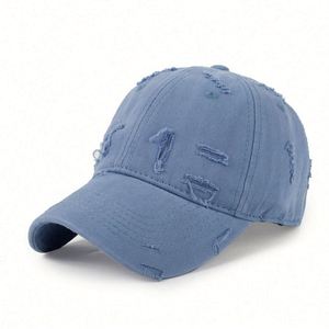 Casquette de baseball unisexe en coton, effet usé, personnalisable, avec logo brodé et boucle réglable, vente en gros - Product Image 3