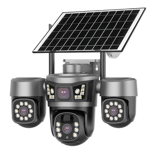 กล้องวงจรปิดอัจฉริยะ AI ตรวจจับมนุษย์ ความละเอียด 6MP เลนส์ 3 ตัว หมุนได้ ติดตามอัตโนมัติ 3 หน้าจอ รองรับ WiFi/4G สำหรับบ้าน ทนทานต่อสภาพอากาศกลางแจ้ง ใช้พลังงานแสงอาทิตย์ - Product Image 1