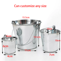 Vente en gros mini pot de fleur seau en métal seaux de peinture en fer idéal pour la décoration de Pâques stockage de bonbons et pinceau de teinture