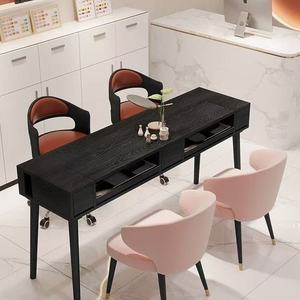 Gabinetes <span class=keywords><strong>de</strong></span> Almacenamiento <span class=keywords><strong>de</strong></span> Madera Maciza <span class=keywords><strong>Vintage</strong></span> <span class=keywords><strong>de</strong></span> Doble Capa con Múltiples Cajones, Mesas <span class=keywords><strong>de</strong></span> Trabajo para Salón <span class=keywords><strong>de</strong></span> Uñas, Mesas <span class=keywords><strong>de</strong></span> <span class=keywords><strong>Manicura</strong></span> con Aspiradora - Product Image 6