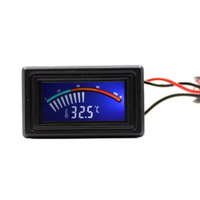Termometer Digital akuarium, DC 4-25V layar tampilan LCD pengukur suhu air mobil NTC 10K Probe logam untuk akuarium