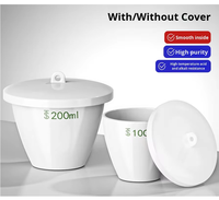 Creuset en céramique pour laboratoire, four électrique haute température, bac à échantillons avec couvercle, 5-300 ml