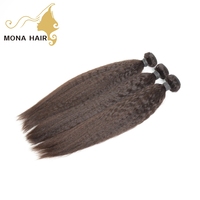 Nouvel arrivage Paquets de tissage de cheveux vierges brésiliens droits crépus de meilleure qualité Extensions de cheveux non traités à double trame