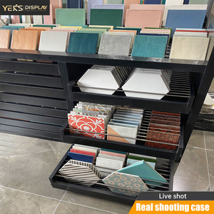 Yeks tùy chỉnh kim loại ngăn kéo hiển thị đứng Kệ gạch khảm đá mẫu kết hợp tủ trưng bày - Product Image 5