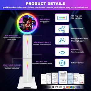 Chúng tôi kho công nghệ cao iPad ảnh <span class=keywords><strong>Booth</strong></span> với có thể điều chỉnh hình bầu dục dẫn ánh sáng cho các sự kiện - Product Image 2