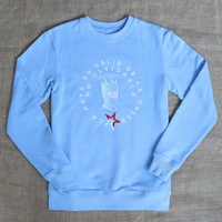 Sweat-shirt à col rond tendance en gros avec design personnalisé, tissu 100 % coton, pull unisexe à manches longues pour vêtements de marque