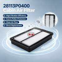 Vente en gros directe de pièces de moteur automobile, filtre à air d'habitacle 28113l5100 28113P0400 pour voiture