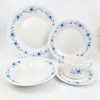 Service de table rond en porcelaine 20 pièces avec décor, idéal pour fêtes et mariages, en céramique personnalisable pour usage quotidien – Vente chaude directe usine