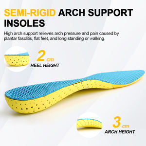 แผ่นรองรองเท้าสำหรับโรคพังผืดใต้ฝ่าเท้า รองรับอุ้งเท้าสูง แผ่นรองรองเท้ากีฬา รองรับอุ้งเท้าแบบออร์โธติก ทำจากวัสดุ EVA - Product Image 5