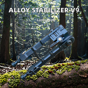 V9 télescopique QD 20-21mm montage en alliage d'aluminium 5 fentes 6x stabilisateur extérieur bi-pod support de caméra tactique <span class=keywords><strong>accessoires</strong></span> de <span class=keywords><strong>chasse</strong></span> - Product Image 3