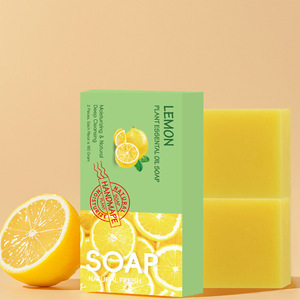Jabón en Barra de Algas Marinas <span class=keywords><strong>con</strong></span> Limón Lobel, 200g, Natural, <span class=keywords><strong>con</strong></span> Aceites Esenciales Herbales, Anti-Acné, Blanqueador, Hidratante, Hecho a Mano, para Rostro y Cuerpo - Product Image 1