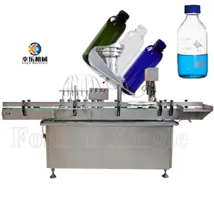 Ligne liquide de mise en bouteille de fiole remplissage de bouteilles d'alcool et machine de capsulage