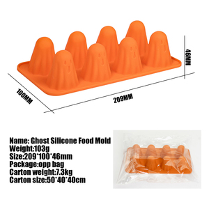Vui Mát Ma Hình Dạng Silicone Thực Phẩm Khuôn Cho Sô Cô La Ice Baking Công Cụ Khuôn In Logo Tùy Chỉnh Thiết Kế - Product Image 6