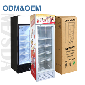Réfrigérateur de présentation de boissons Meisda SC235B 235L à grande capacité, porte vitrée, température unique, vente - Product Image 1