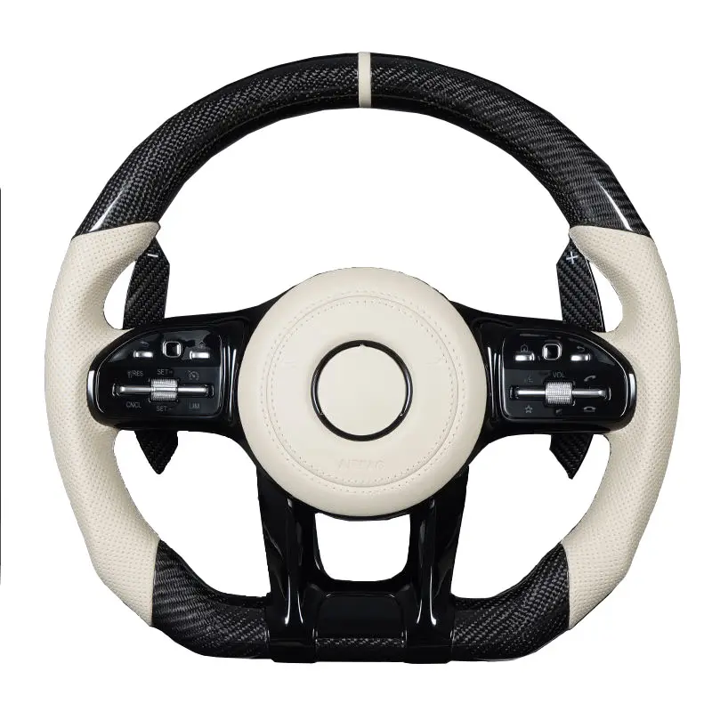 Steering Wheel for Mercedes Benz W167 W204 W205 W211 W213 W222 for Amg Gt G Class Carbon Fiber Carton PU Durable Auto Part