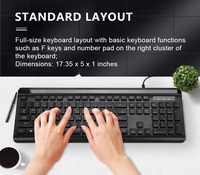 Nouveau clavier USB filaire standard à membrane avec touches chocolat, ultra-mince, plug-and-play, lettres gravées au laser, plus durable, sans clavier physique
