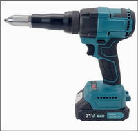 Remachadora Automática Inalámbrica de 21V, sin Escobillas, con Batería de 1.5AH y Capacidad de 40mm para Trabajos Pesados