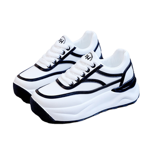 Zapatos casuales con cordones, ligeros, transpirables, para caminar, zapatos de plataforma gruesa para mujer, zapatillas de moda, zapatos de estilo para caminar para mujer - Product Image 1