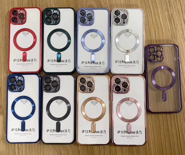 New Designer Electroplated Magnetic Shockproof Waterproof TPU for 11-16 Clear Cell Phone Case