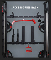 Máquina Smith Multifunción con Rack de Potencia y Cable Crossover, Jaula para Sentadillas, Equipo de Gimnasio en Casa Todo en Uno, Estación de Entrenamiento de Fuerza