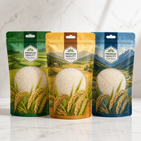 Sachet Doypack Personnalisé Imprimé pour Emballage Alimentaire, en Plastique Stratifié Anti-Odeur avec Fermeture Éclair, pour Café, Noix, Riz