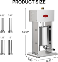 Machine à saucisses pour hot-dogs, machine à farcir la viande, utilisation domestique, remplisseur de saucisses de jambon et de poisson, machine à fabriquer des saucisses automatique
