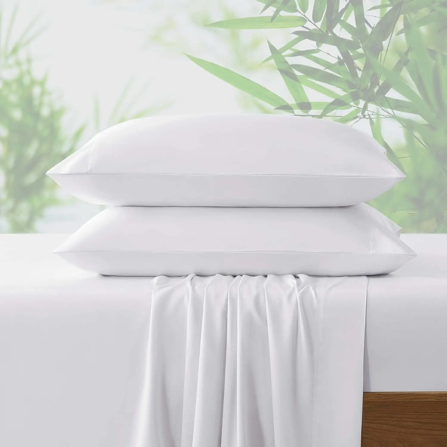 ผ้าปูที่นอนโรงแรม 300 ด้ายนับนุ่ม 100% ไม้ไผ่อินทรีย์ผ้าปูที่นอนชุดเครื่องนอนเป็นผ้าคลุมเตียงไม้ไผ่ผ้าไหม