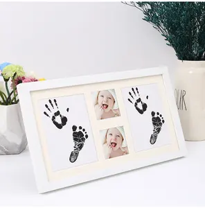 Baby Tinte Handabdruck Fußabdruck Foto rahmen & Baby Ornament Kit Bundle Perfekte Baby Geschenk Dusche Kinderzimmer Memory Art Kit Rahmen