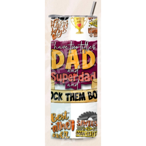 Vasos para el Día del Padre con Tapa y Pajita de 20oz - Product Image 1