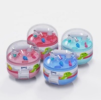 Jouet dinosaure 4 couleurs mélangées, petit jouet en capsule portable, machine à attraper des dinosaures, mini jouets surprise avec boîte d'affichage
