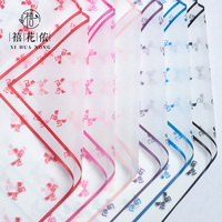 Kertas Pembungkus Bunga Tahan Air Xihuanong Magic Edge Bow OPP, Lembaran Buket Buatan Tangan DIY, Perlengkapan Grosir Florist