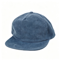 Casquettes de baseball souples non structurées en velours côtelé 6 panneaux, personnalisables avec logo brodé, style sportif, vintage, ajustables, pour la vente en gros