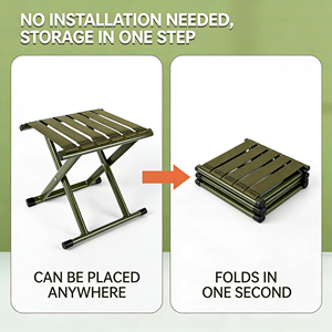 Silla Plegable Portátil de Nailon Premium en Oferta, para Pesca al Aire Libre, Cómoda - Product Image 3