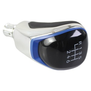 Pour <span class=keywords><strong>Volkswagen</strong></span> Golf VIII <span class=keywords><strong>2021</strong></span>, garniture de levier de vitesses, pommeau de levier de vitesses en cuir, levier de vitesses pour VW Golf 8 VIII, chrome bleu, 6 vitesses - Product Image 3