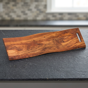 Real Acacia Eco-Friendly 2cm Thick Rectangle <b>Large</b> Serving Dish Platter <b>Tray</b> Wooden Chopping Board Dishwasher Safe Modern-Style - Product Image 1