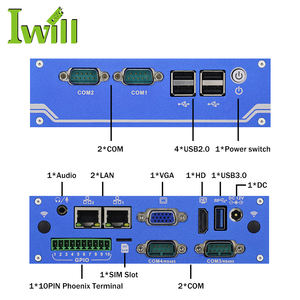 J1900คอมพิวเตอร์4G <span class=keywords><strong>RAM</strong></span> 2 LAN 4 COM ระบบ RS485อัตโนมัติมินิพีซีสำหรับ Win Linux - Product Image 3
