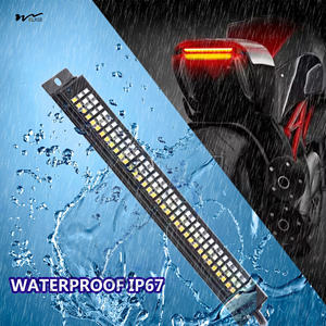 8in Blanc Ambre Rouge <span class=keywords><strong>LED</strong></span> Feux Arrière pour Motos Étanche Triple Rangée Bandes Lumineuses avec 108 <span class=keywords><strong>LED</strong></span> - Product Image 4