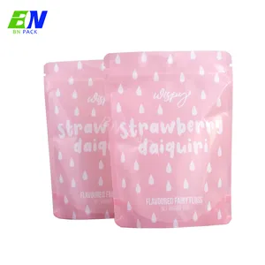 bioplastic custom bags with logo packaging clear see through window candy bag with ziplock