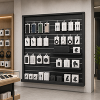 Yincheng Packaging/Yincheng Display & Packaging Panneau rainuré en MDF mélaminé noir 4x8FT, modèle rainuré de précision CNC YC-SWP-4X8-01
