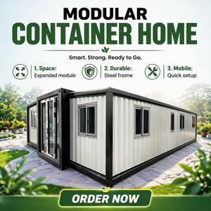 Maison conteneur modulaire extensible à <span class=keywords><strong>double</strong></span> aile, ignifuge A1, 20 pieds/40 pieds, pour dortoirs, secours <span class=keywords><strong>en</strong></span> cas de catastrophe et logement d'urgence - Product Image 1