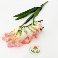 Fleurs artificielles de freesia en soie multi-couleurs, aspect naturel, pour la décoration de mariage et de table à la maison (vente en gros)