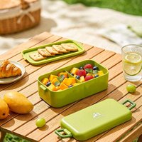 Boîte à bento promotionnelle personnalisée avec logo, 26 oz (800 ml), double compartiment, en PP, compatible micro-ondes, pour garder les aliments frais, sans BPA