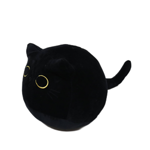 Mèo Đen đồ chơi sang trọng mềm Thú nhồi bông gối nhà sofa trang trí hình con mèo thiết kế màu đen nhồi bông mèo - Product Image 1