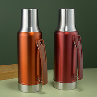 Thermos à double paroi en acier inoxydable 304 de grande capacité, isolation thermique de 12 à 24 heures, tasse de voyage portable pour le camping
