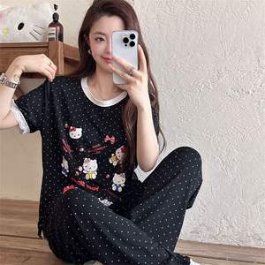 Ensembles <span class=keywords><strong>de</strong></span> vêtements <span class=keywords><strong>de</strong></span> <span class=keywords><strong>nuit</strong></span> 2025 été dentelle Polo Dot KT pyjamas costume femmes pyjamas <span class=keywords><strong>chemise</strong></span> <span class=keywords><strong>de</strong></span> <span class=keywords><strong>nuit</strong></span> - Product Image 2