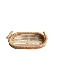 Panier à pain et plateau à fruits en bambou tressé à la main, pour la vente en gros, usage commercial, pour café, salon de thé, aromathérapie, pièce décorative minimaliste