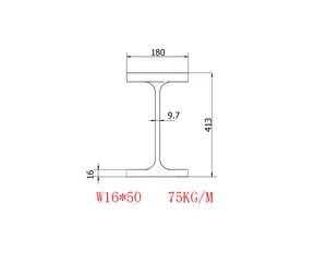 H型钢 (ASTM A6/ a6m-12)W16x50规格413*180*9.7*16材料性能和价格