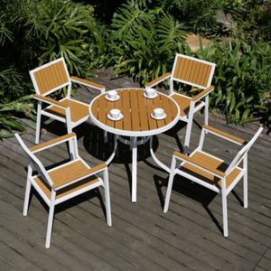 เก้าอี้ไม้และโต๊ะทำจากอะลูมิเนียมอัลลอย - Product Image 3