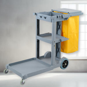 Carrito <span class=keywords><strong>de</strong></span> <span class=keywords><strong>Limpieza</strong></span> Multifuncional Comercial para Servicios <span class=keywords><strong>de</strong></span> <span class=keywords><strong>Limpieza</strong></span>, 3 Ruedas, Capacidad <span class=keywords><strong>de</strong></span> 200 lb, Solución Móvil Práctica para Oficinas e Instalaciones - Product Image 4